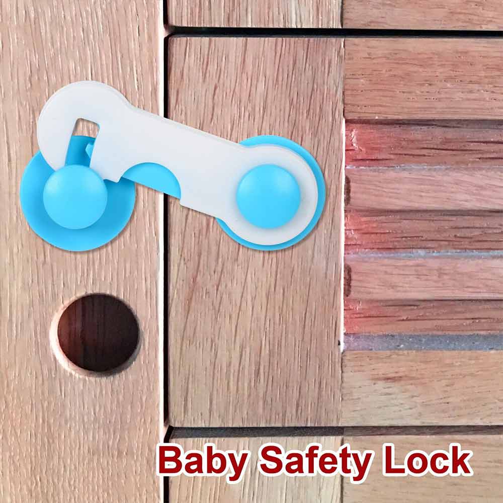 16X Safety Lock Child Adhesive Kid Baby Drawer Door Cupboard Cabinet Toilet Cute