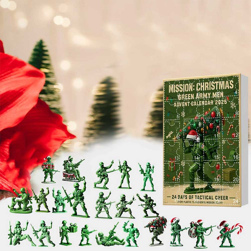 MISSION: CHRISTMAS – Green Army Men Advent Calendar 2D, 24 Days of Military-Themed Countdown