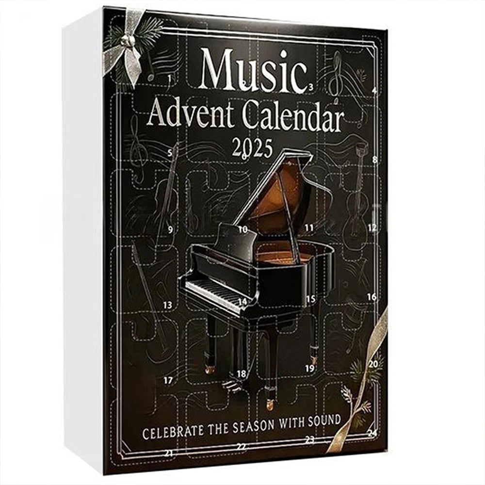 2025 Musical Advent Calendar 2D Acrylic Xmas Tree Ornaments | 24-Day Christmas Countdown Gift for Music Lovers