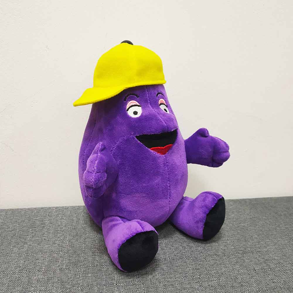 22CM GRIMACE Yellow Hat Plush Doll Purple Eggplant Mcdonald's CollectionToys