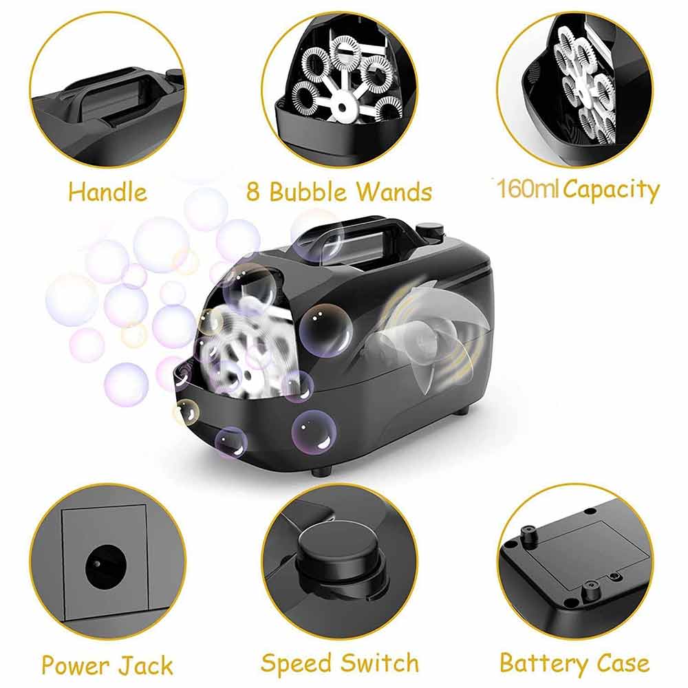 USB Automatic Bubble Blower Bubbles Electric Bubble Machine Wedding Party Xmas