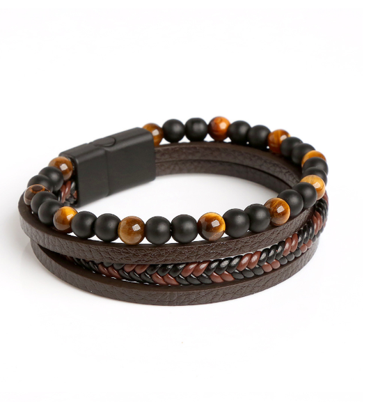 Braided Fashion Bracelets PU Leather Bracelet Bangle Wrap Wristband