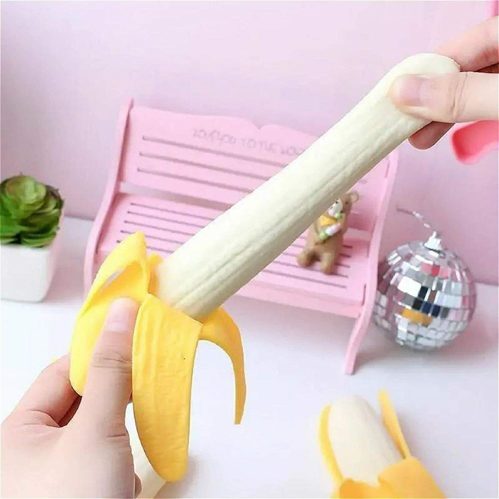 2-Pack Peeled Banana Squishy – Stress Relief Toy, Slow Rising Simulation Play