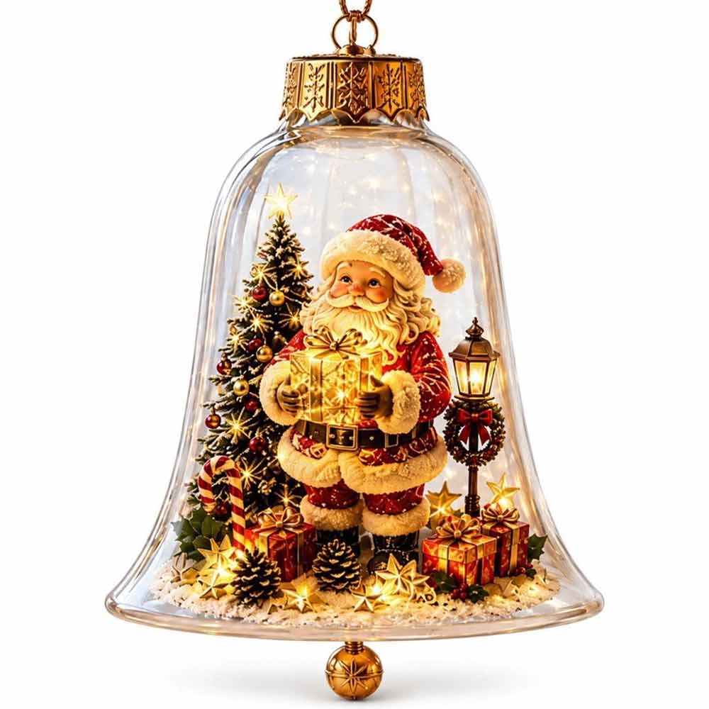 Christmas LED Story Ornament – Glowing Mini Holiday Scene, Hanging & Tabletop