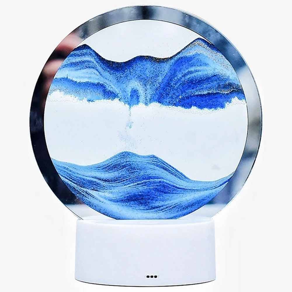 LED Quicksand Lamp – 3D Moving Sand Picture Table Lamp, 16 Color Hourglass