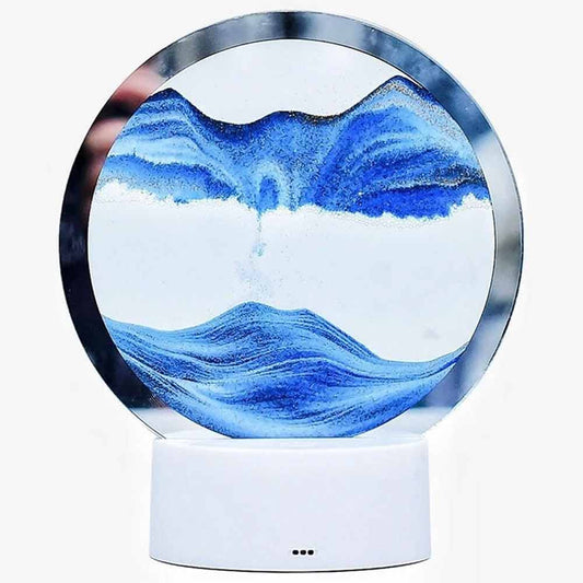 LED Quicksand Lamp – 3D Moving Sand Picture Table Lamp, 16 Color Hourglass