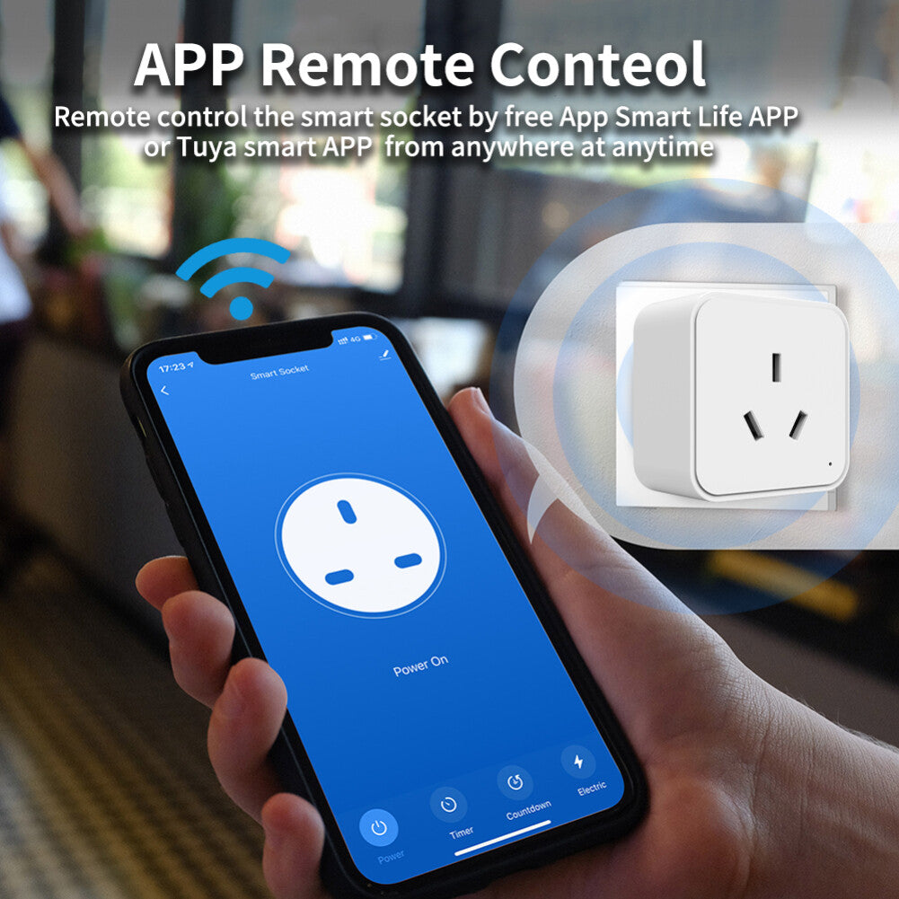 Tuya WiFi / Zigbee 16A Smart AU Socket Plug Voice Control for Alexa Google Home