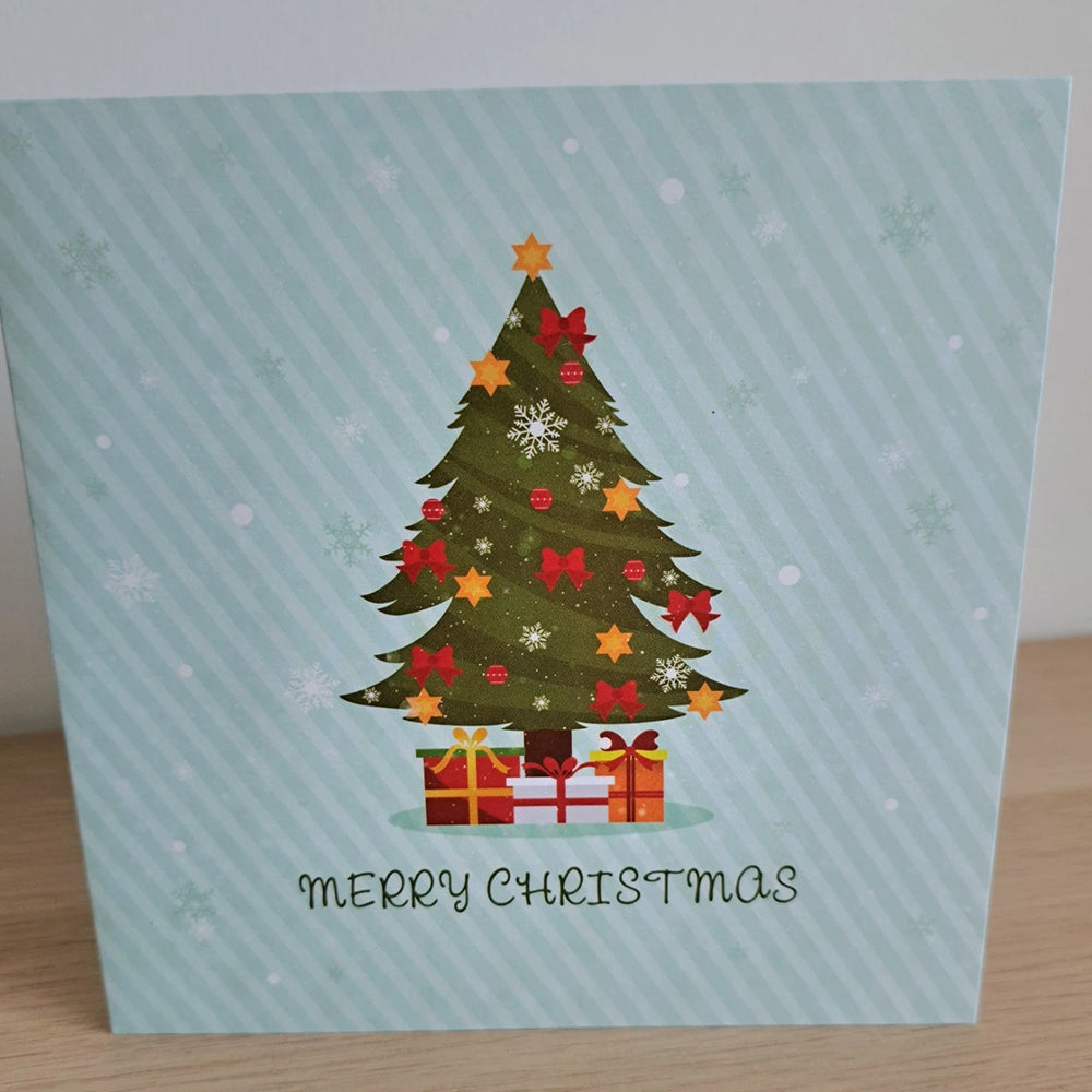 3D Pop-Up Christmas Tree Card – Festive Greeting Card with Display-Ready Design