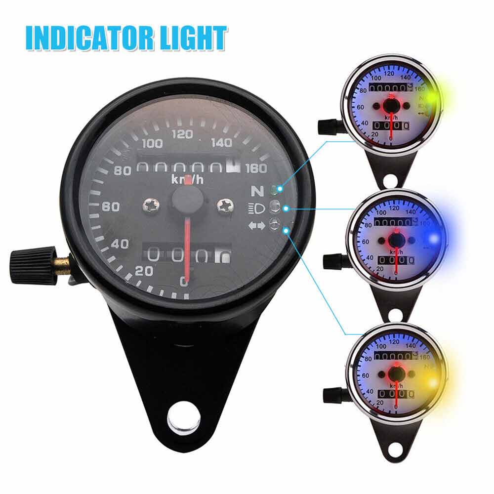LED Digital Motorcycle Speedometer Odometer Motorbike Tachometer Gauge Universal