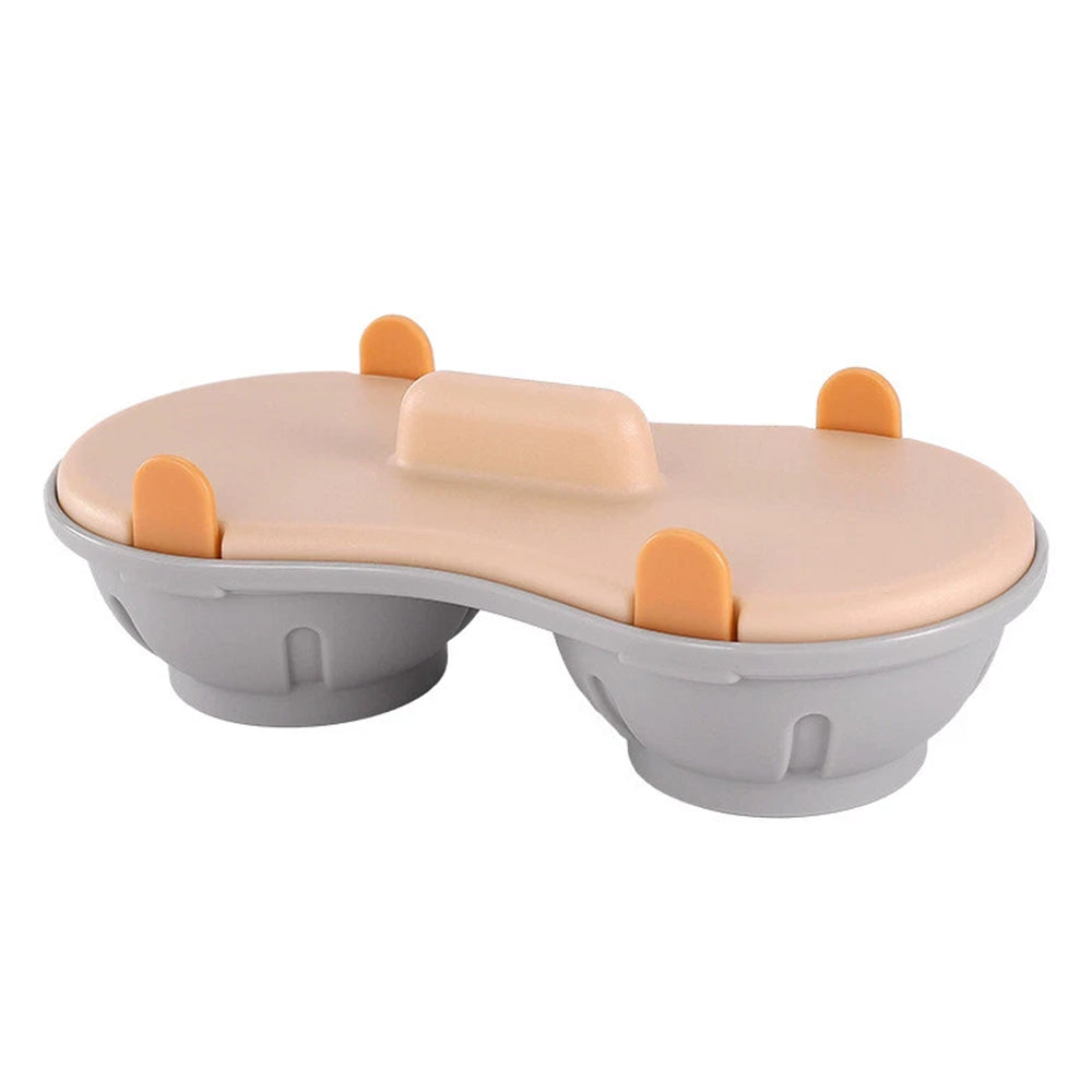Microwave Double Cup Eggs Poacher Cookware Cooker Egg Boiler Steamer Maker Poach