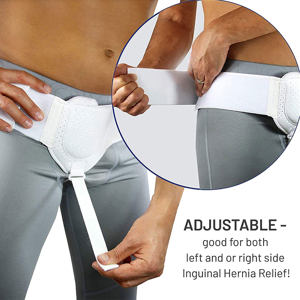 Mens Hernia Support Belt Sports Inguinal Groin Hernia Pain Relief Truss Brace