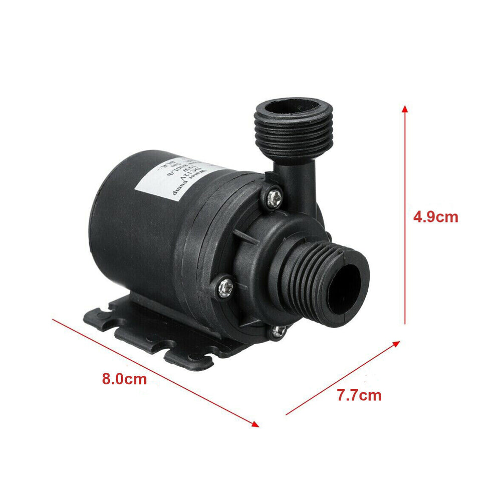 DC 12V Water Pump Ultra Quiet Lift 5M 800L/H Submersible Waterproof