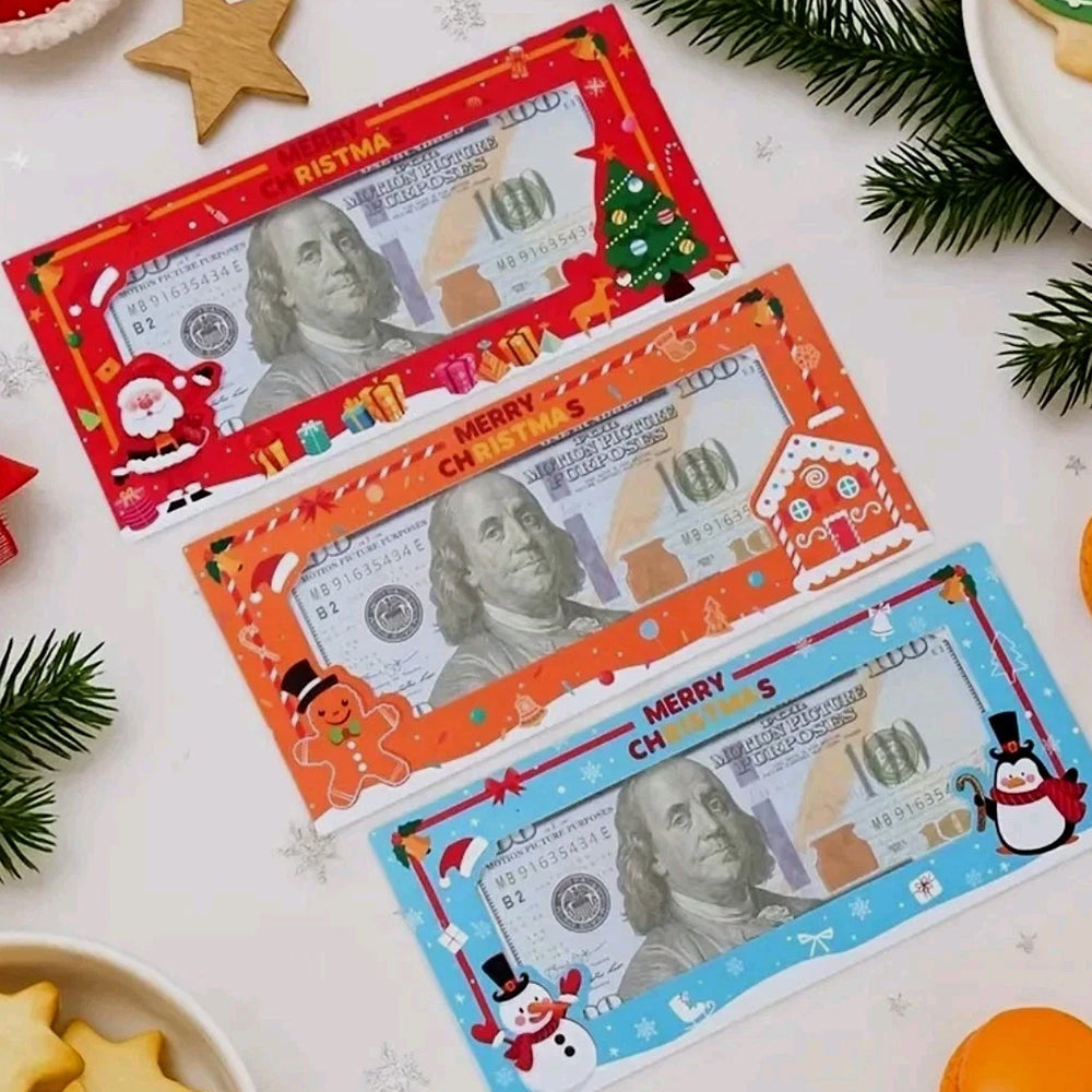 24Pack Mixed Christmas Money Wallet Set Festive Cash Holder Envelopes for Gift Cards & Vouchers