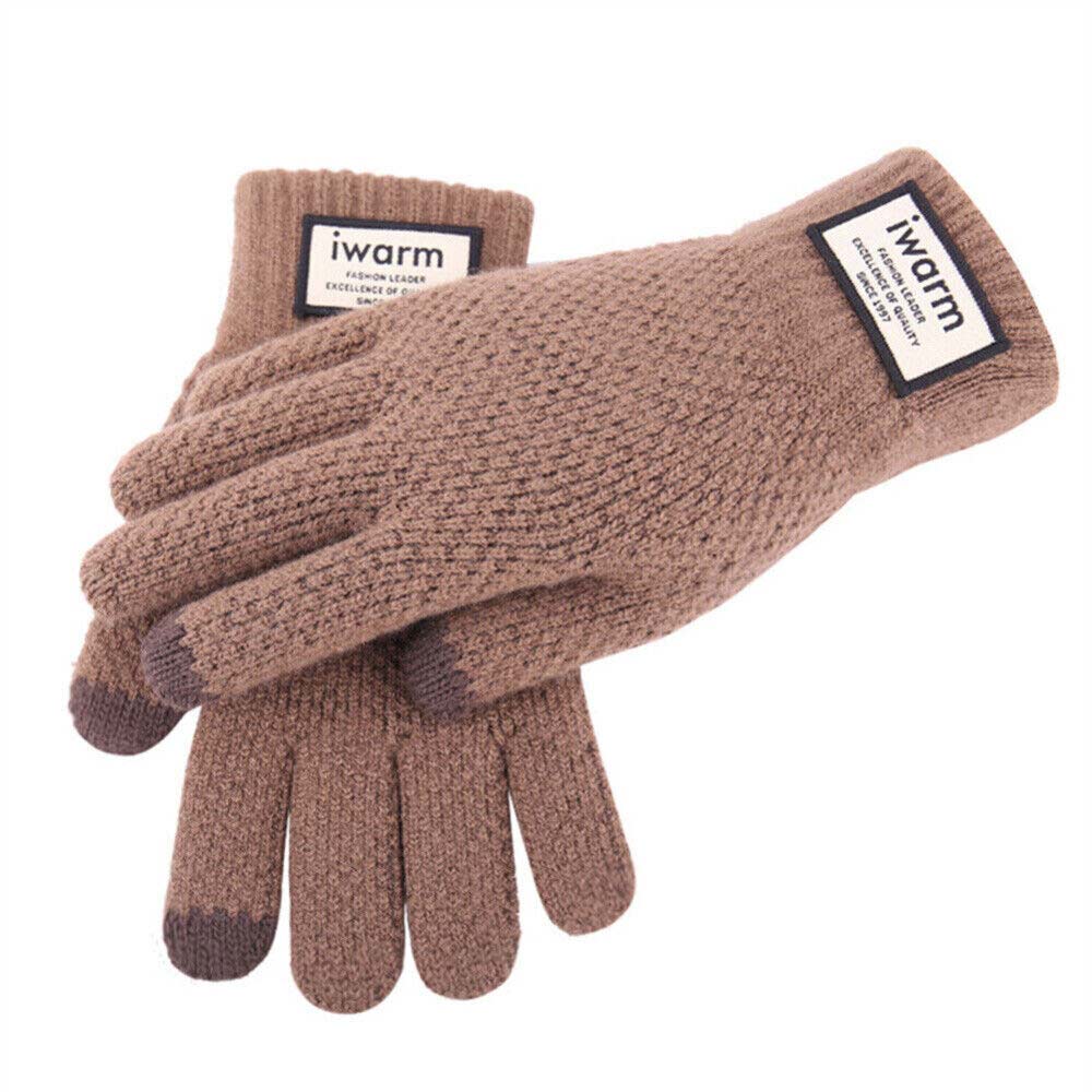 Women Men Winter Gloves Warm Knitted Mittens Touch Screen Mobile Phone Non-slip