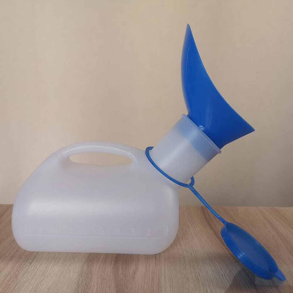 1000ML Urine Pee Bottle Long Neck Incontinence Container for Men Spill proof Lid
