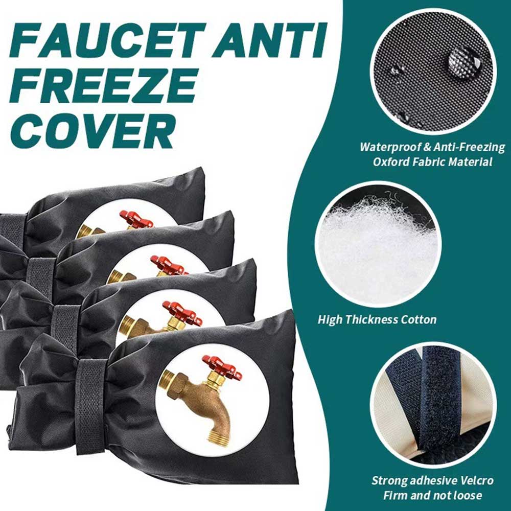 4-Pack Outdoor Tap Cover - Frost Protection Thermal Jacket for Faucets