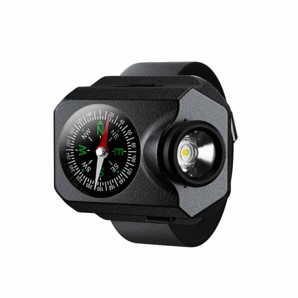 2in1 Wrist Light Mini Camping Compass Outdoor LED Running Light USB Rechargeable