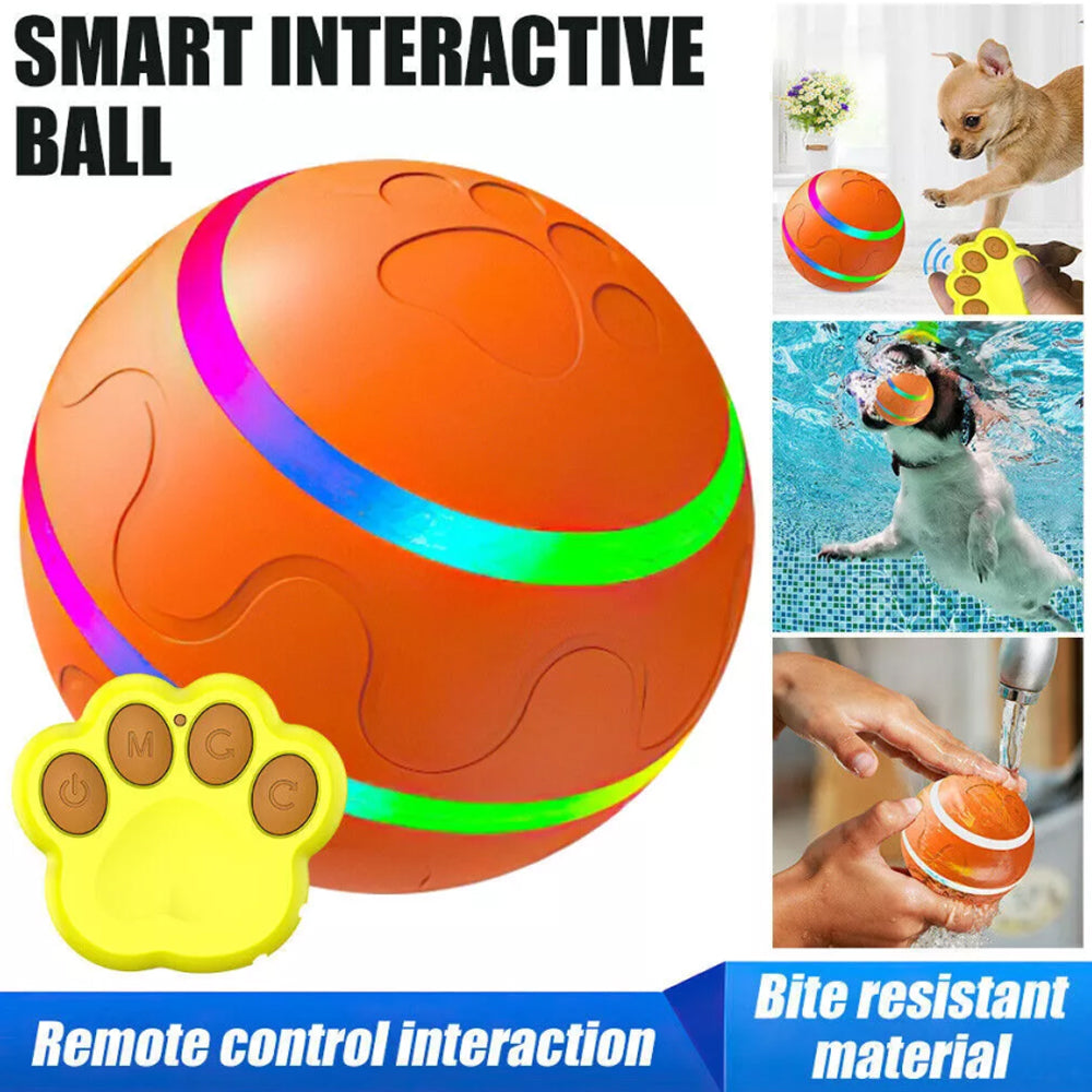 Pet Dog Interactive Play LED Toy Ball Indoor Outdoor Puppy Training Moving Roll