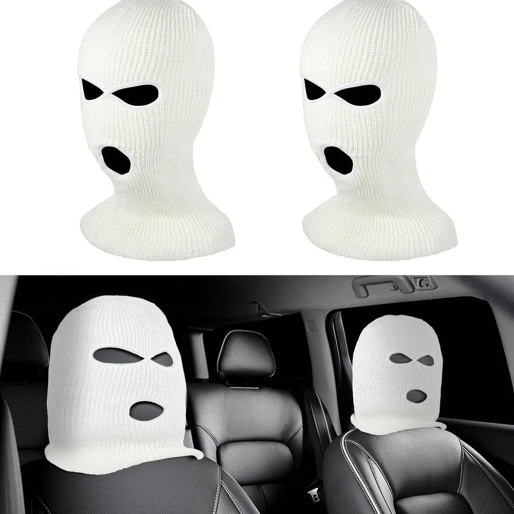 1 /2pcs Funny Car Headrest Covers - Emoji-Style Protective Decor for Front Seats