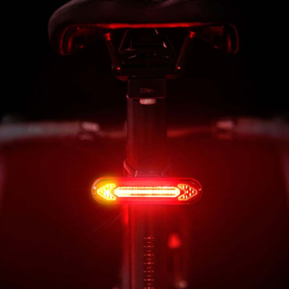 Bicycle Turn Signal Light LED Bike Rear Tail + Remote Control USB Rechargeabl