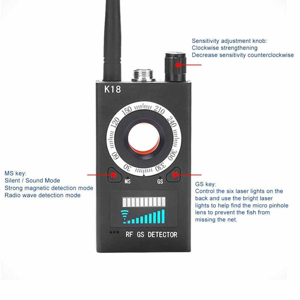 Security Bug GPS Detector RF Signal Camera GSM Audio Finder Scan Monitor Device