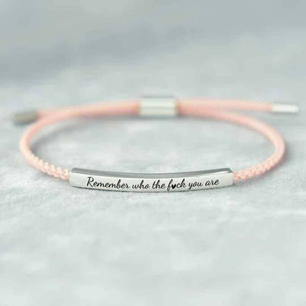 Remember Who The Fuc* You Are Motivational Tube Bracelet