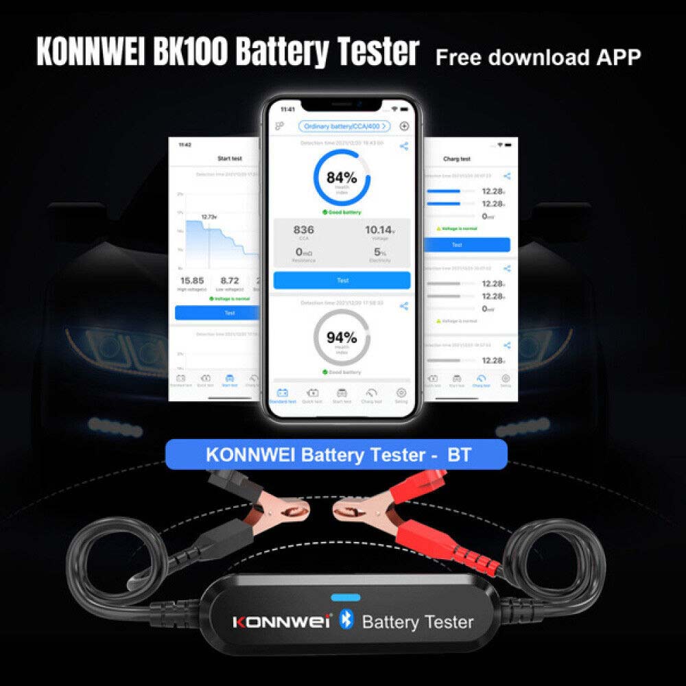 BK100 Digital 12V Car Battery Life Tester Load Test Analyzer Bluetooth Android