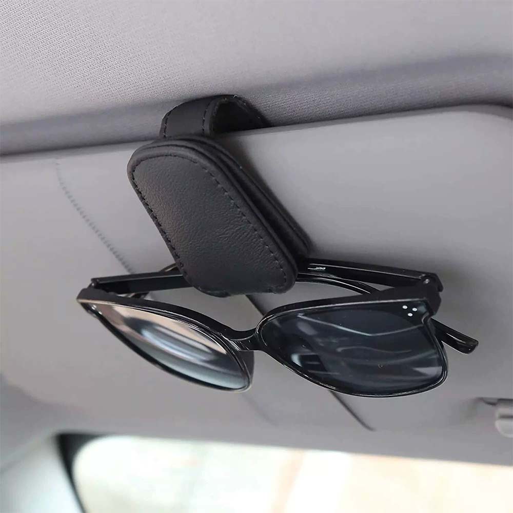 Car Sunglasses Holder Clip - Universal Sun Visor Glasses Organizer for Cars & Trucks