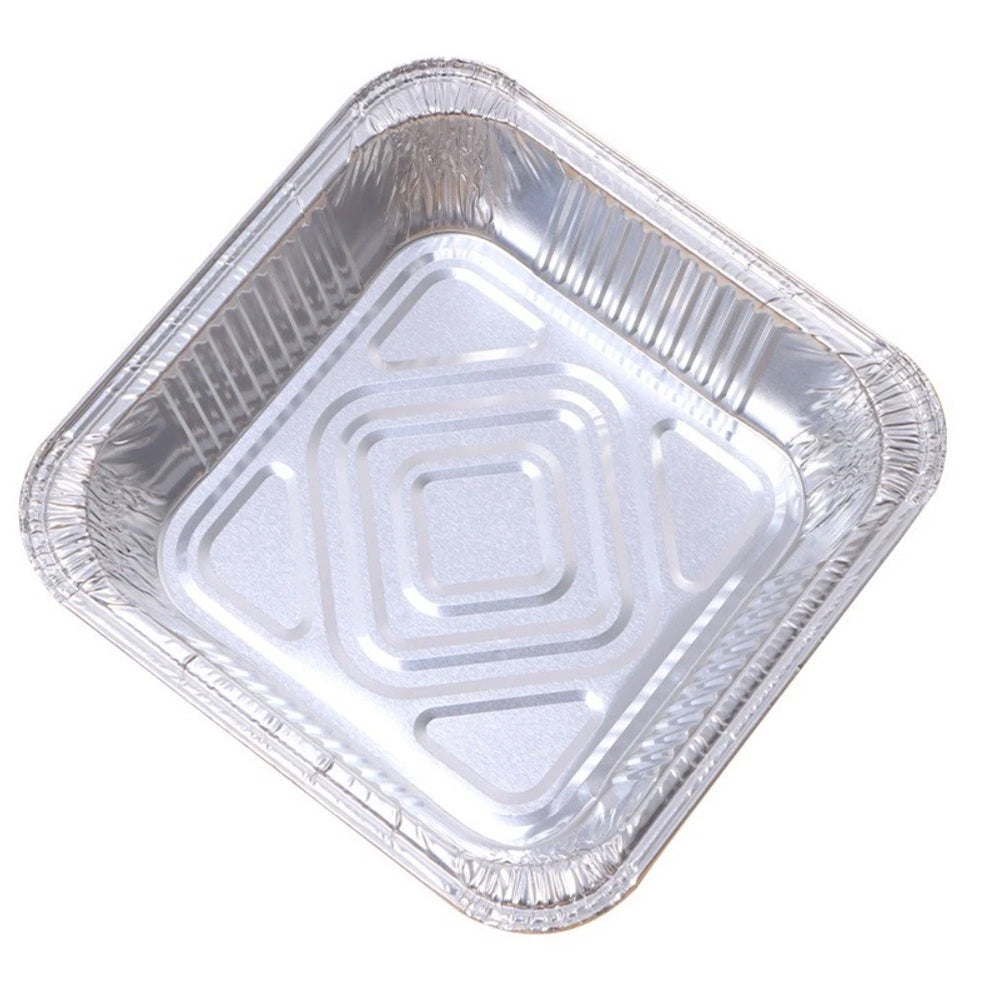 30pcs 8/9 Inch Air Fryer Aluminum Foil Pans - Oil-Proof Baking Trays for Roasting & Cooking