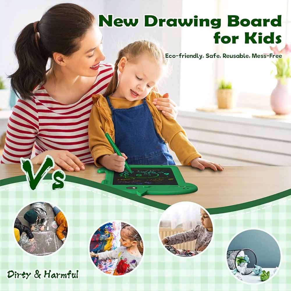 Dinosaur LCD Writing Tablet – 8.8" Drawing Board, Portable for Travel & Learning