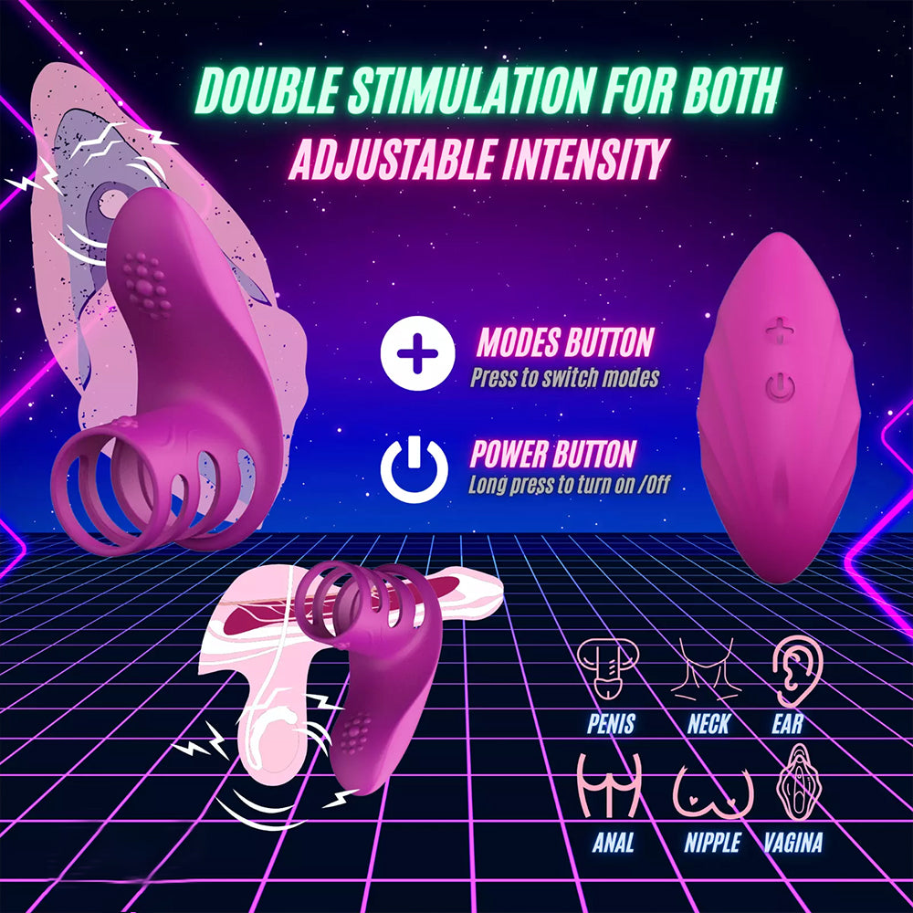 Vibrating Cock Ring Clitoral Vibrator USB G-Spot Adult Sex Toys For Couples