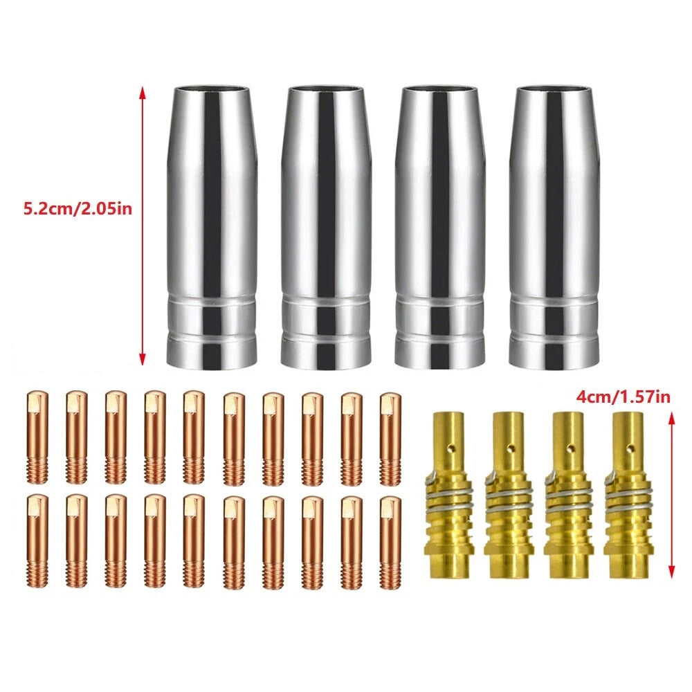 MB15 AK15 MIG Welding Torch Accessory Kit - 28PCS Consumable Nozzle Set