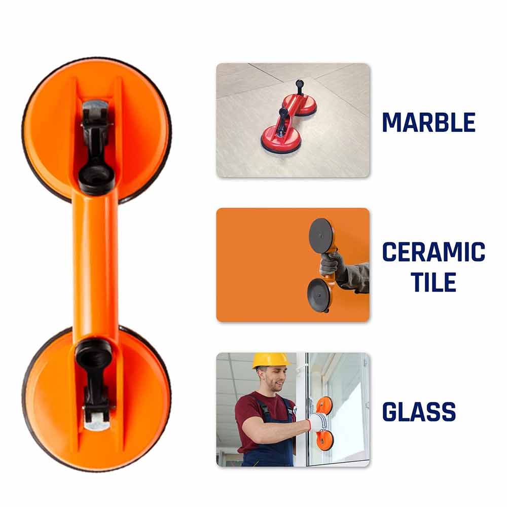 Dual Suction Cup Lifter – 50kg Glass Tile Mirror Sucker Plate Lifting Tool