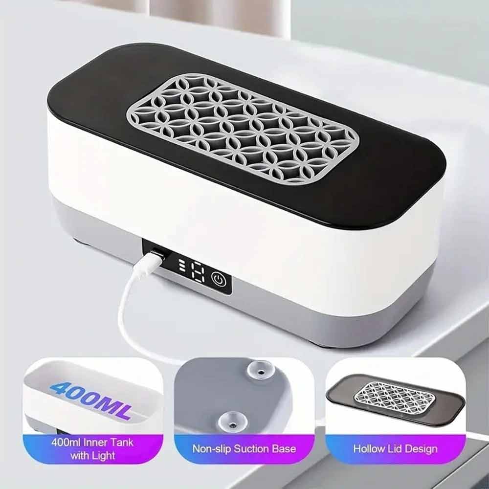 Portable Ultrasonic Cleaner – USB Rechargeable for Jewellery, Watches & Glasses