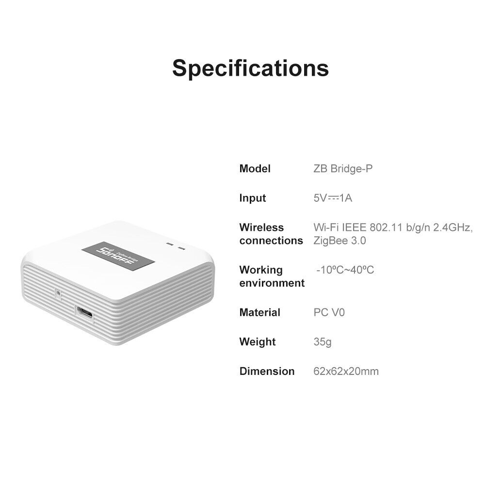 SONOFF Zigbee 3.0 Bridge Pro Smart Gateway Wi-Fi & Zigbee Dual-protocol Support