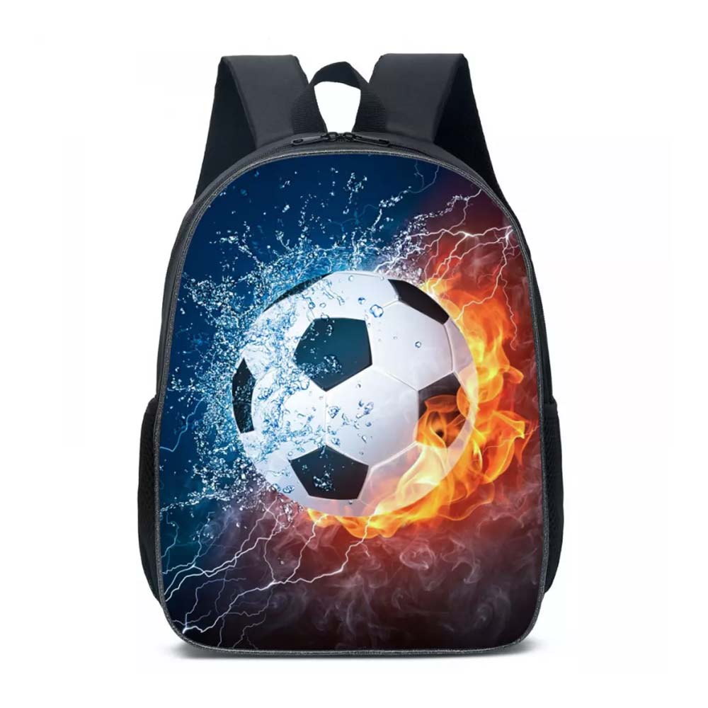 17" Football Backpack Boys Cartoon School Bag Kids Travel Shoulders Bag Rucksack