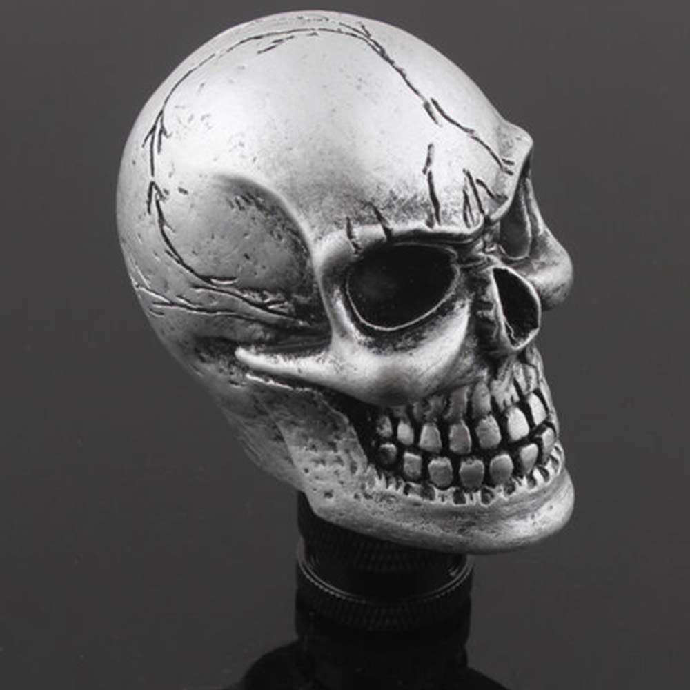 Universal Creative Skull Head Manual Car Gear Stick Shifter Knob Shift Lever Kit