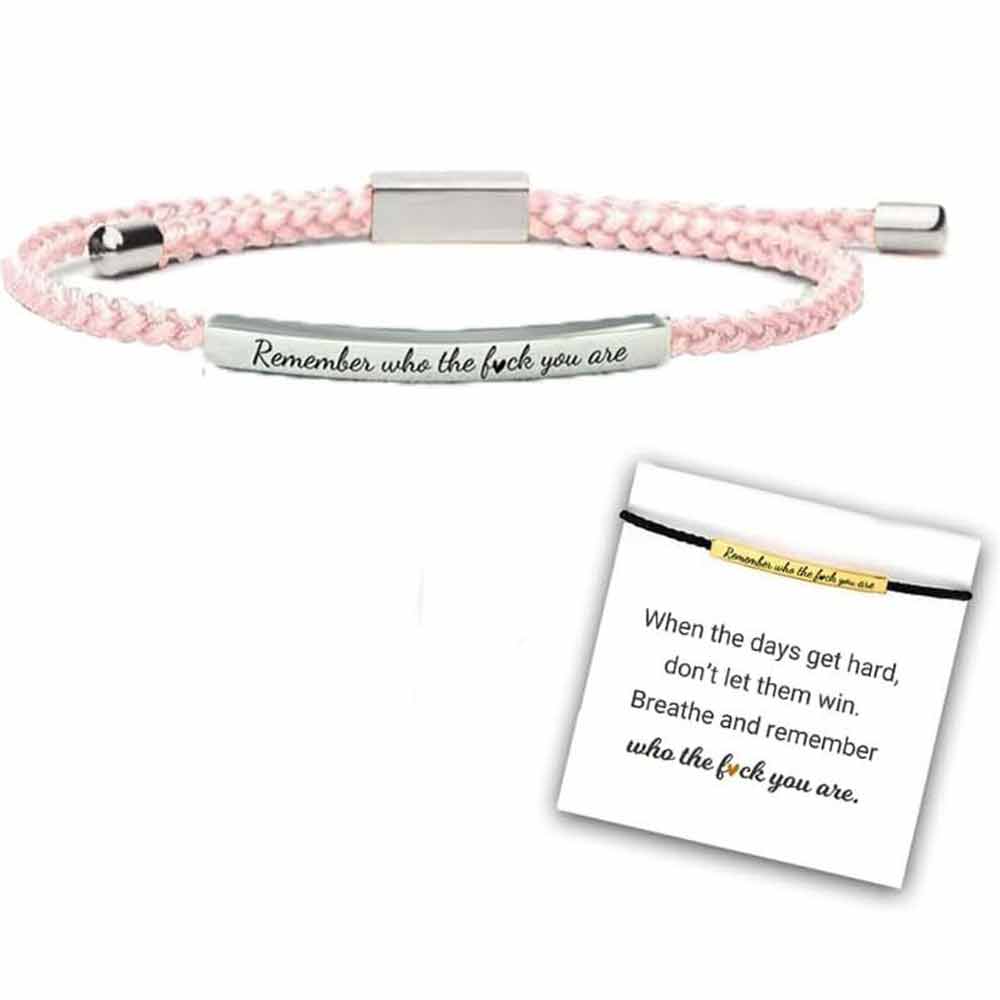 Remember Who The Fuc* You Are Motivational Tube Bracelet