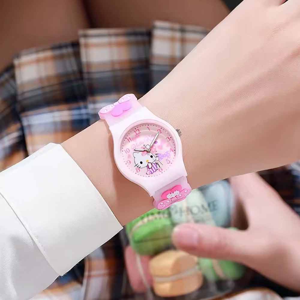 Cartoon Girls Watch – Analog-Digital Display for Little Ones, Fun PVC Strap