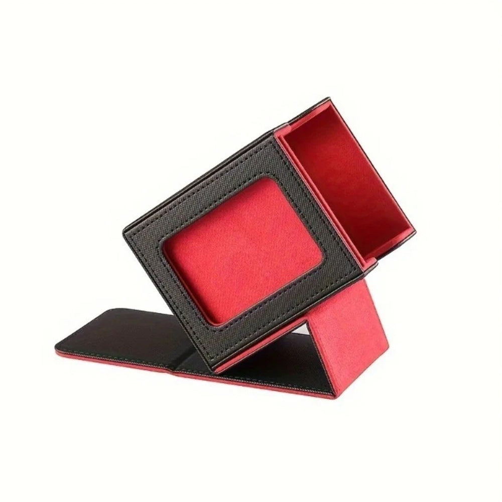 PU Leather MTG Deck Box with Magnetic Closure & Card Stand - TCG Commander Card Storage Case
