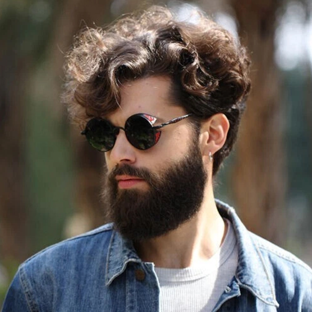 Steampunk Polarized Sunglasses Men Women UV400 Driving Retro Round Glasses
