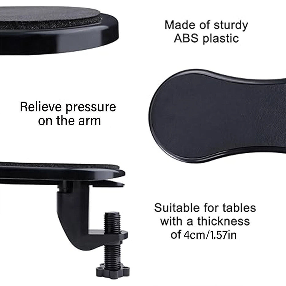 Rotating Mouse Wrist Pad – 180° Arm Rest Support, Anti-Fatigue Desk Pad