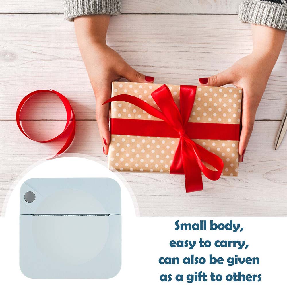Mini Pocket Printer Bluetooth Wireless Thermal Printer Printing Paper Inkless