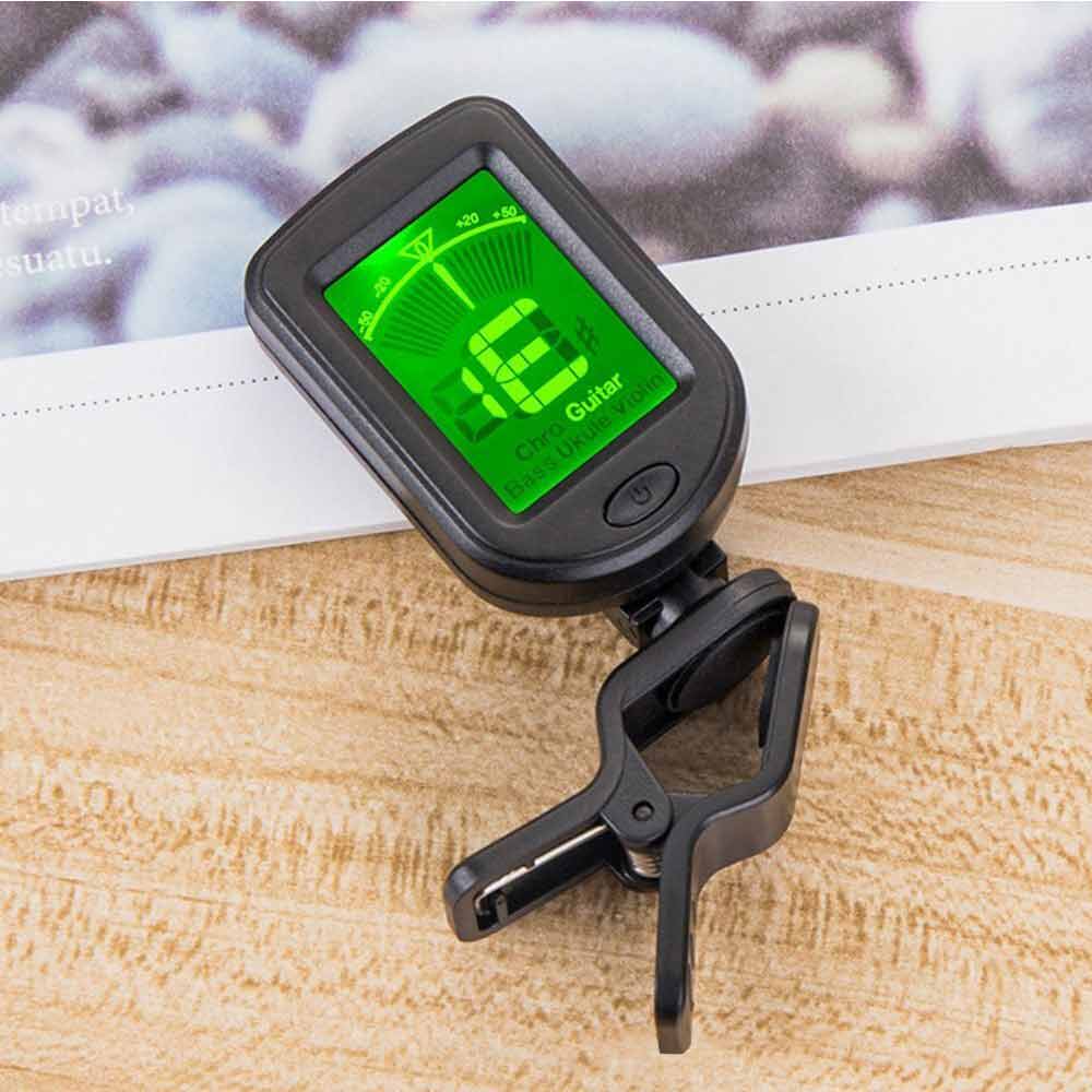 Digital Chromatic LCD Clip-On Tuner For Guitar Ukulele Violin Acoustic Electric
