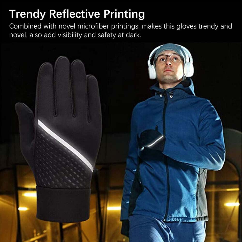 Winter Thermal Warm Gloves with Touch Screen Fingers Windproof Water Resistant