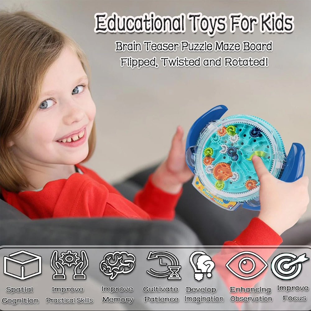 3D Maze Puzzle Ball – Brain Teaser Fidget Toy, Educational Game for All Ages