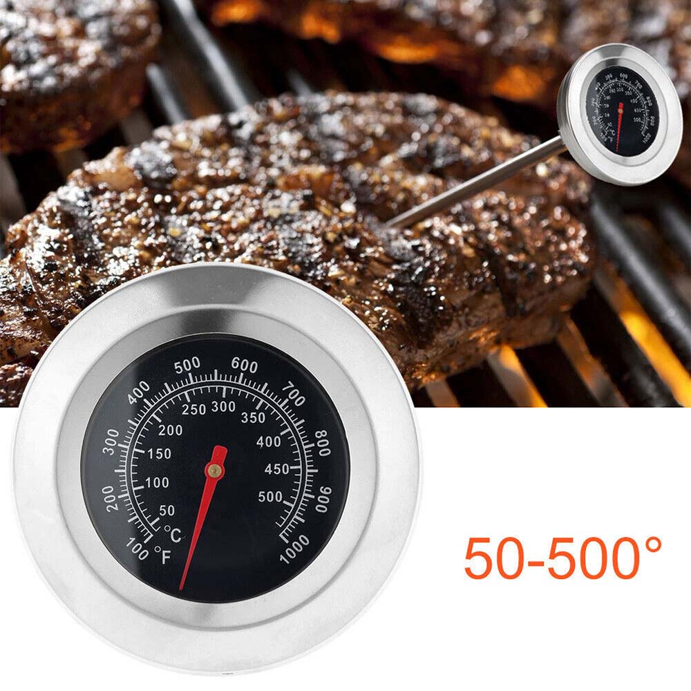Stainless Steel Oven Thermometer BBQ Temperature Gauge Kitchen Barbecue