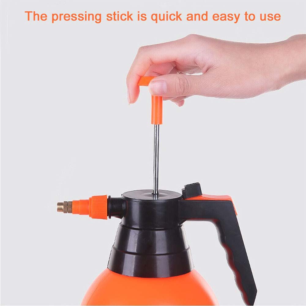 2L Pressure Pump Spray Bottle Easy Pump Adjustable Nozzle Garden Chemical Use