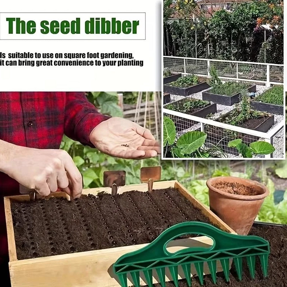 3PCS Hand Dibber Set - Garden Hole Punch Tool for Sowing Seeds & Planting