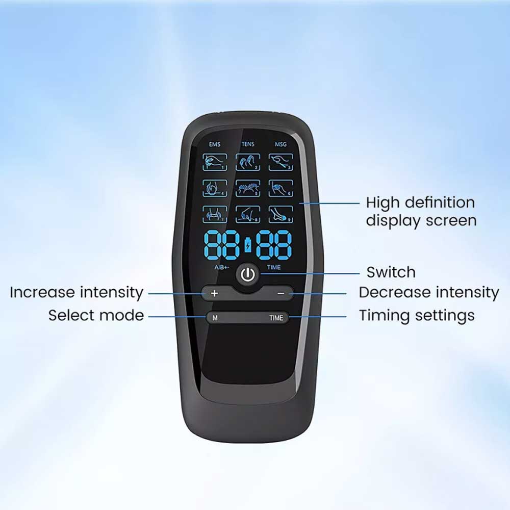 Electrical Massager Tens Machine Unit Back Pain Therapy Pulse Muscle Stimulator